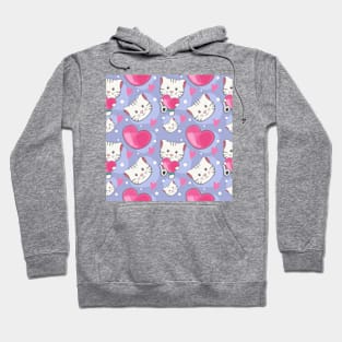 Cute Cat Seamless Patterns Hoodie